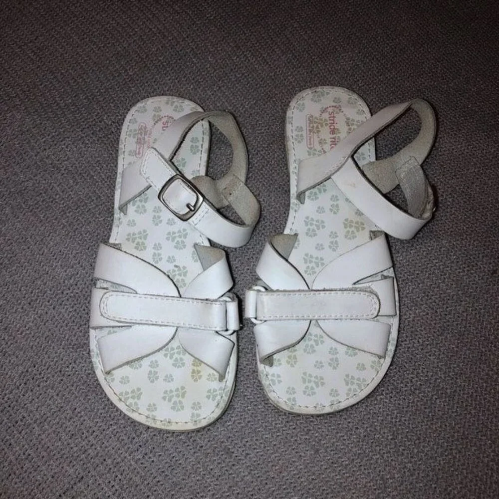 Stride Rite White Velcro Sandals